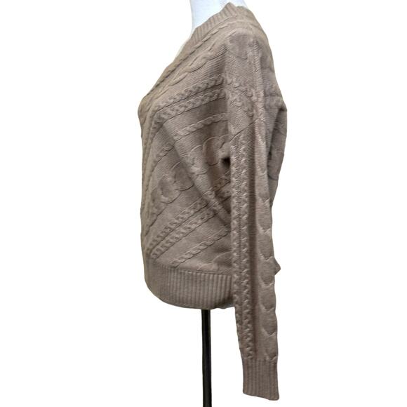 L'Agence Zoey one shoulder cable sweater, medium, minimalist, classic, simple - Picture 4 of 6